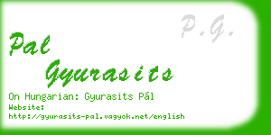pal gyurasits business card