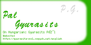 pal gyurasits business card